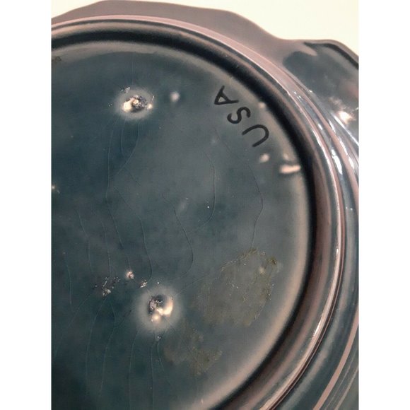 California Pottery 4 Compartment Dish #3700 - USA - Indigo Blue - 1970's Vintage - Picture 5 of 5